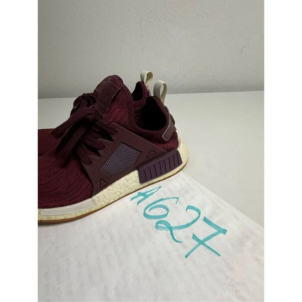 Adidas Men's 9 / Women’s 10,5 Sneakers Maroon Red Boost NMD R1 BB2368